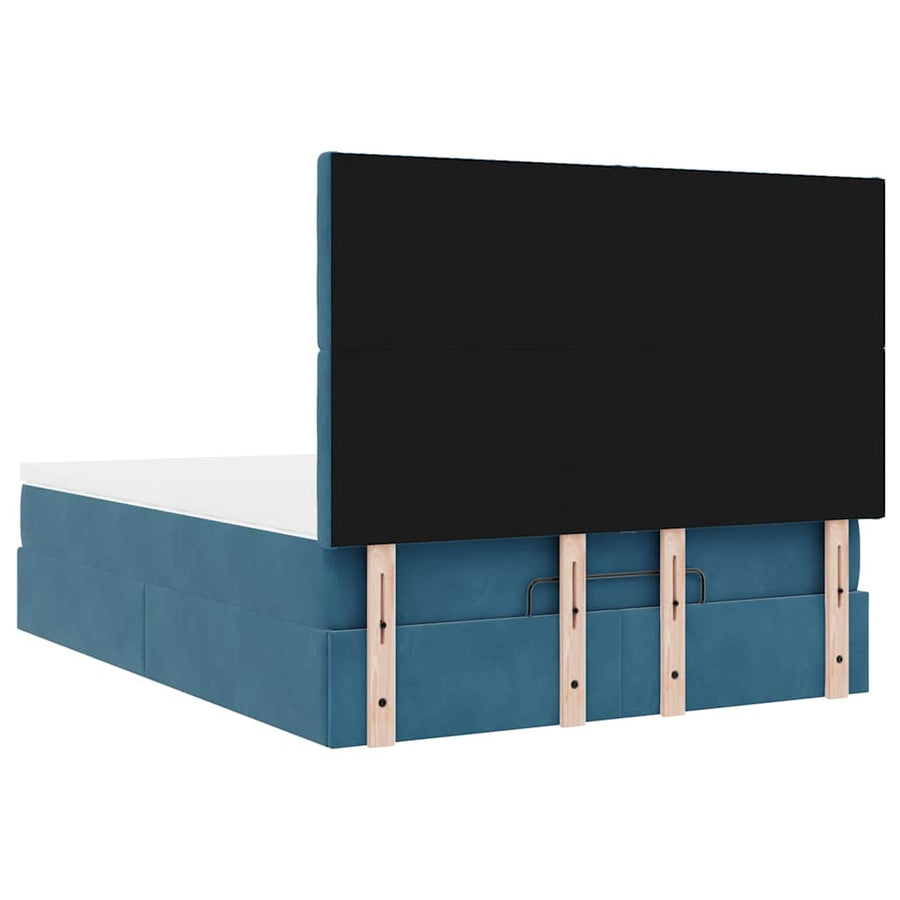 Ottoman bed met matrassen en LED's 140x200cm fluweel