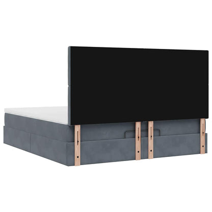 Ottoman bed met matrassen en LED's 180x200cm fluweel