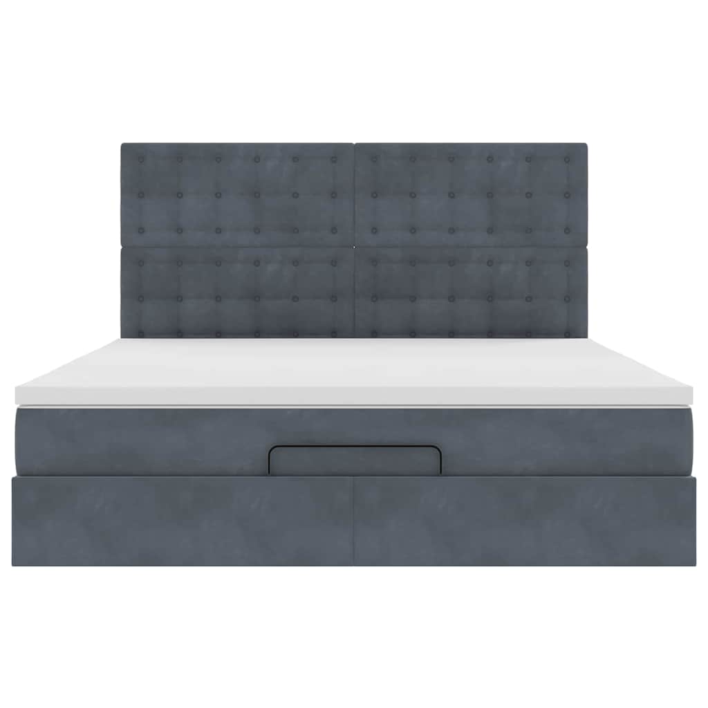 Ottoman bed met matrassen en LED's 180x200cm fluweel