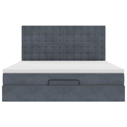 Ottoman bed met matrassen en LED's 180x200cm fluweel