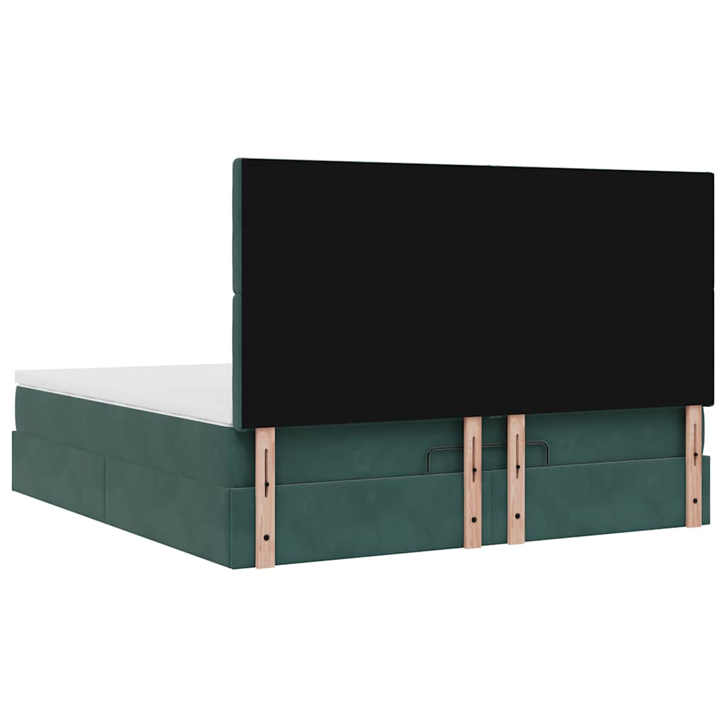 Ottoman bed met matrassen en LED's 180x200cm fluweel