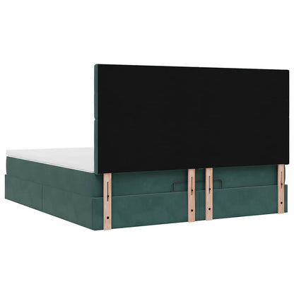 Ottoman bed met matrassen en LED's 180x200cm fluweel