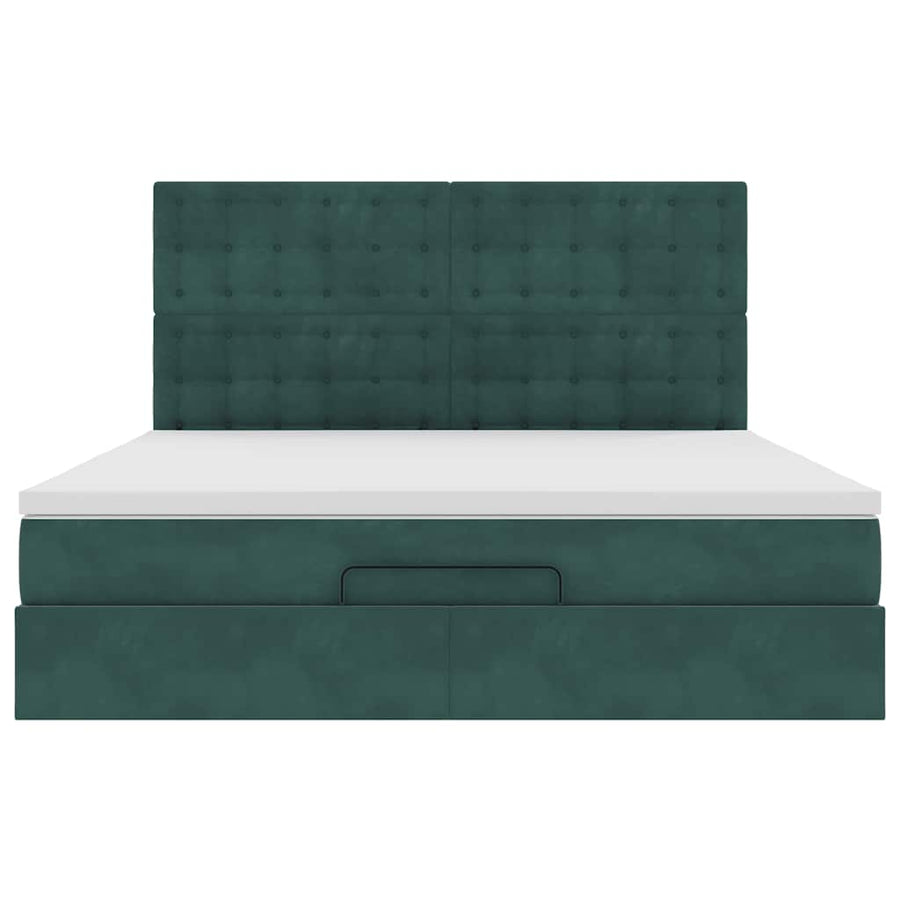 Ottoman bed met matrassen en LED's 180x200cm fluweel