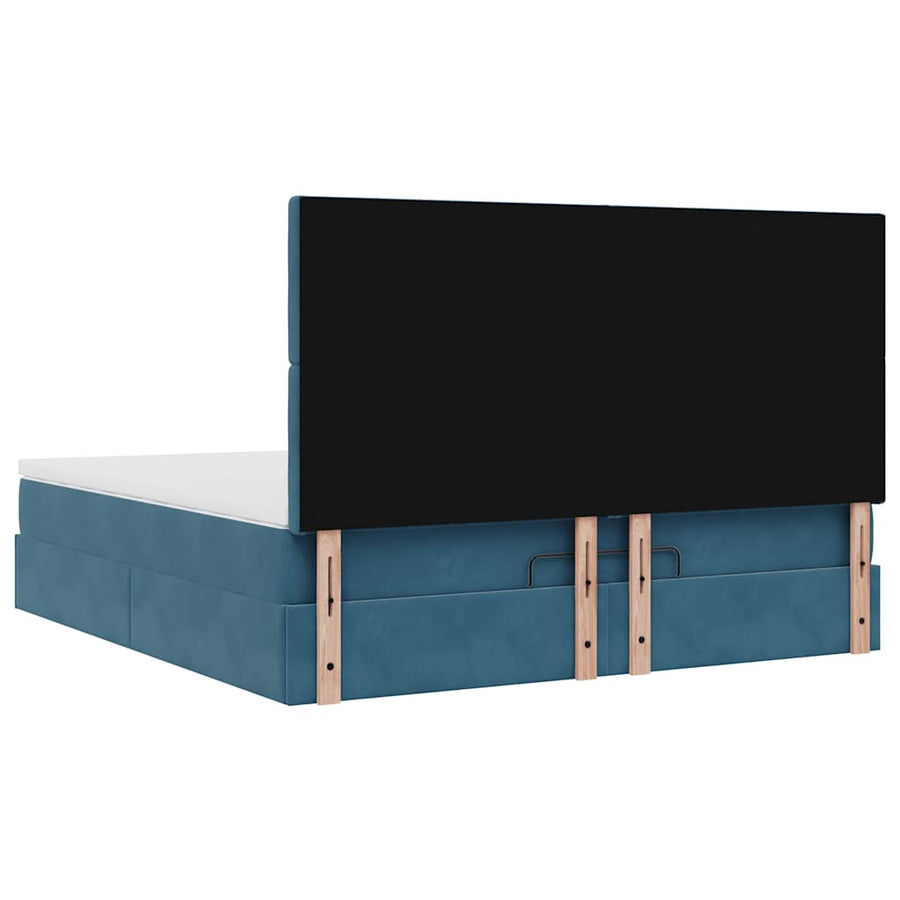 Ottoman bed met matrassen en LED's 180x200cm fluweel