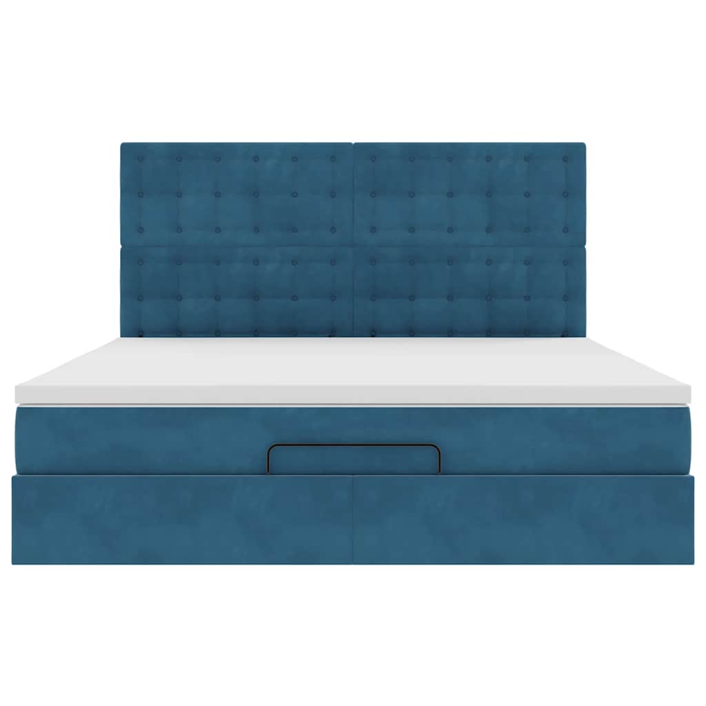 Ottoman bed met matrassen en LED's 180x200cm fluweel