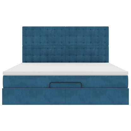 Ottoman bed met matrassen en LED's 180x200cm fluweel