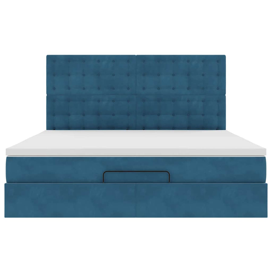Ottoman bed met matrassen en LED's 180x200cm fluweel