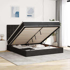 Ottoman bed 200x200 cm fluweel zwart