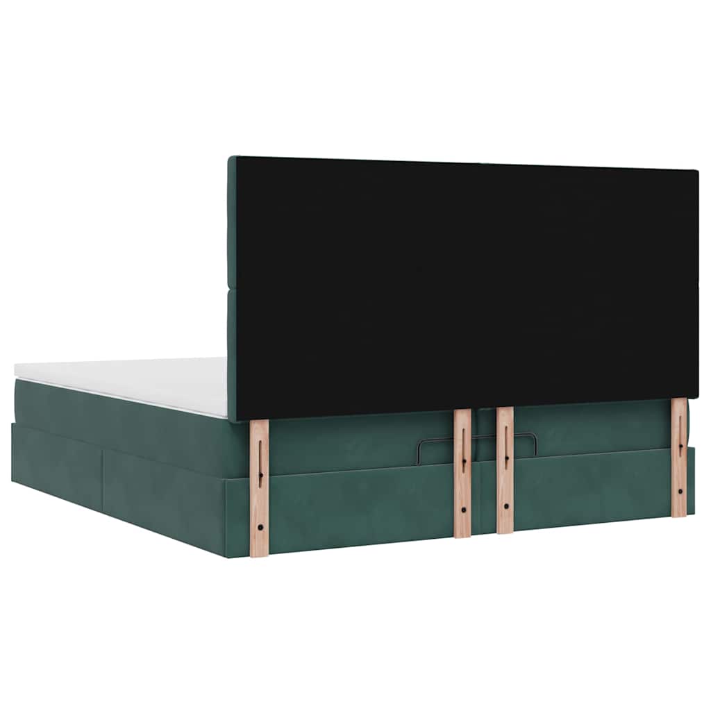 Ottoman bed met matrassen en LED's 200x200cm fluweel
