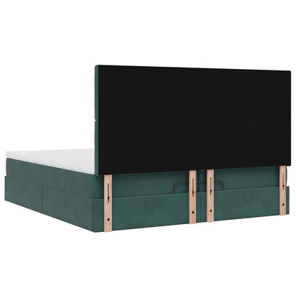 Ottoman bed met matrassen en LED's 200x200cm fluweel