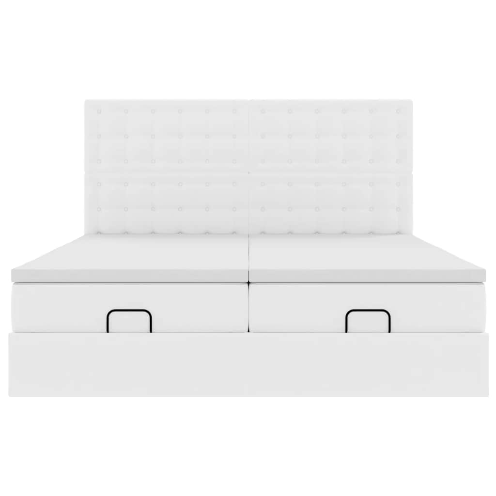 Ottoman bed met matrassen en LED's 160x200cm kunstleer