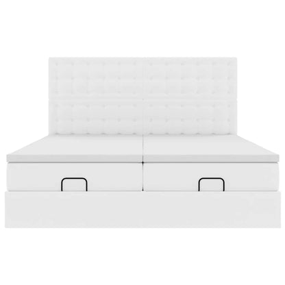 Ottoman bed met matrassen en LED's 160x200cm kunstleer