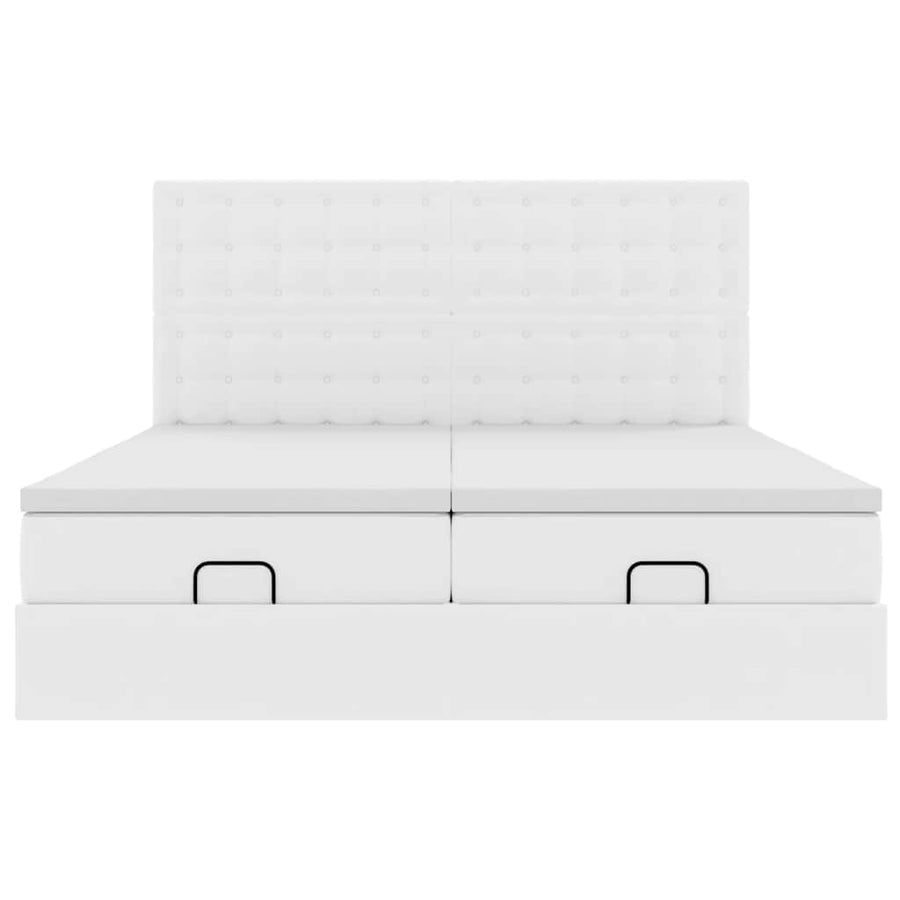 Ottoman bed met matrassen en LED's 160x200cm kunstleer