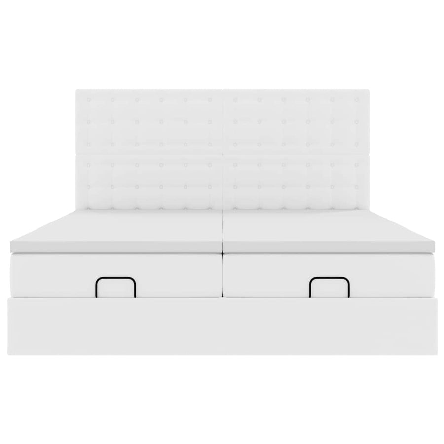 Ottoman bed met matrassen en LED's 180x200cm kunstleer