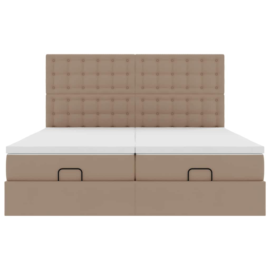 Ottoman bed met matrassen en LED's 180x200cm kunstleer