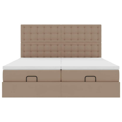 Ottoman bed met matrassen en LED's 180x200cm kunstleer