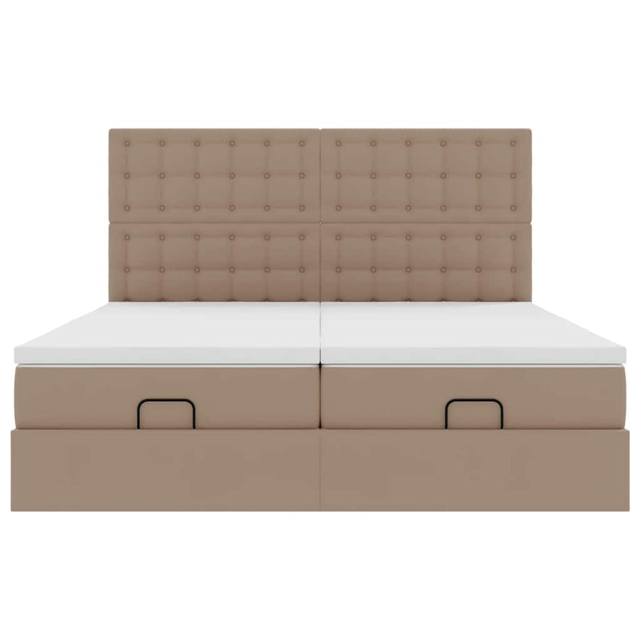 Ottoman bed met matrassen en LED's 180x200cm kunstleer