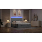 Ottoman bed 200x200 cm stof lichtgrijs met opbergruimte