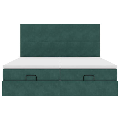 Ottoman bed met matrassen en LED's 180x200cm fluweel