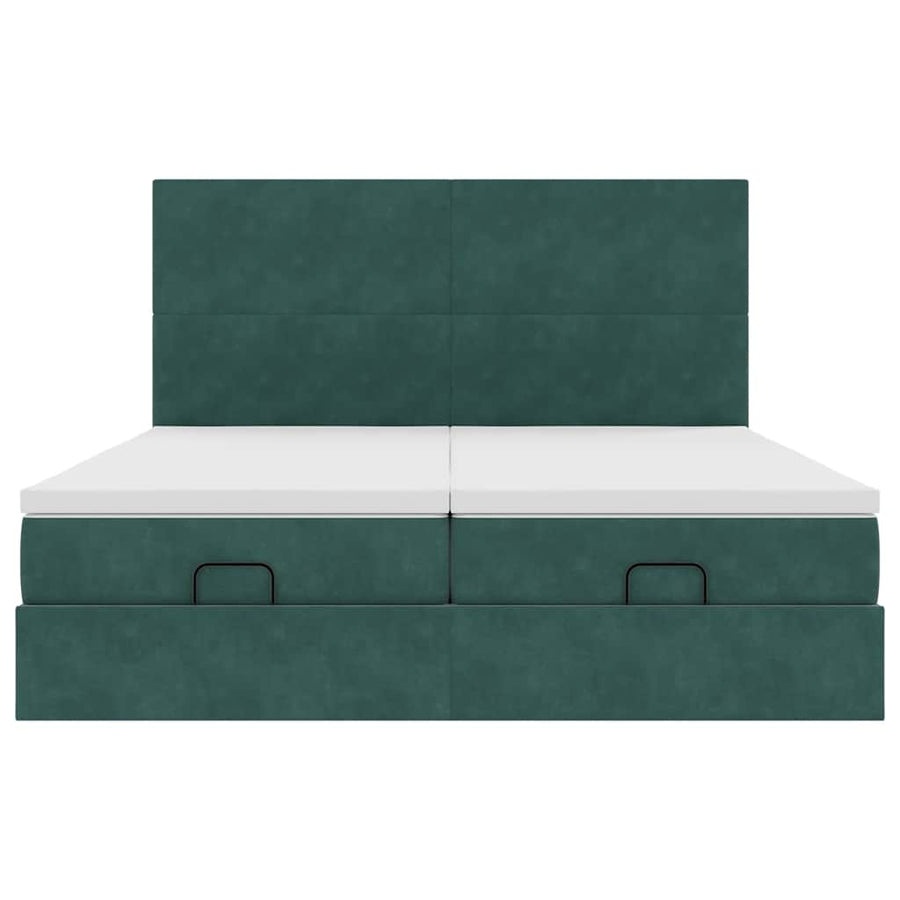 Ottoman bed met matrassen en LED's 180x200cm fluweel
