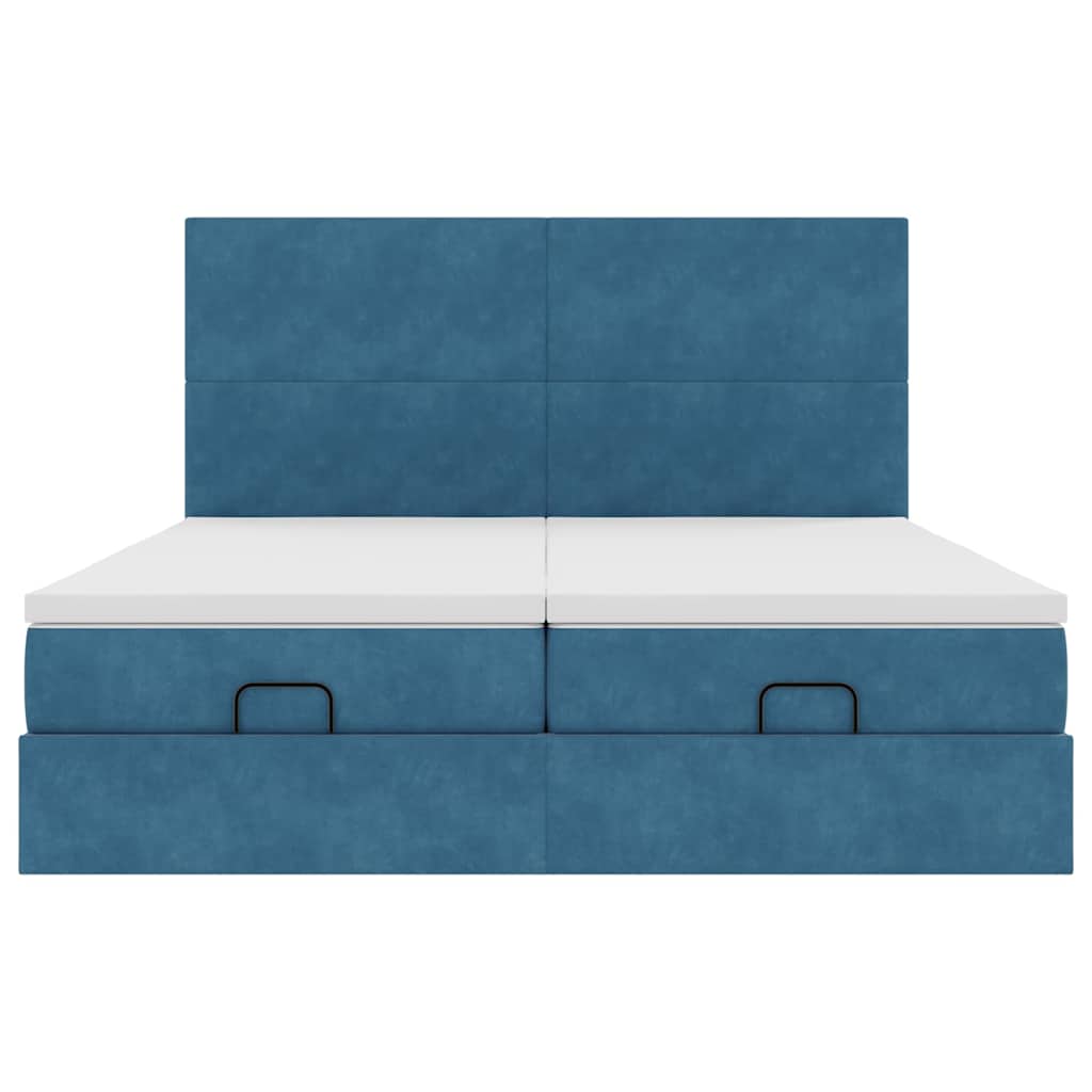 Ottoman bed met matrassen en LED's 180x200cm fluweel