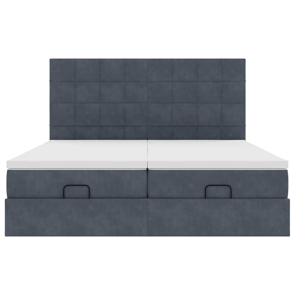 Ottoman bed met matrassen en LED's 160x200cm fluweel