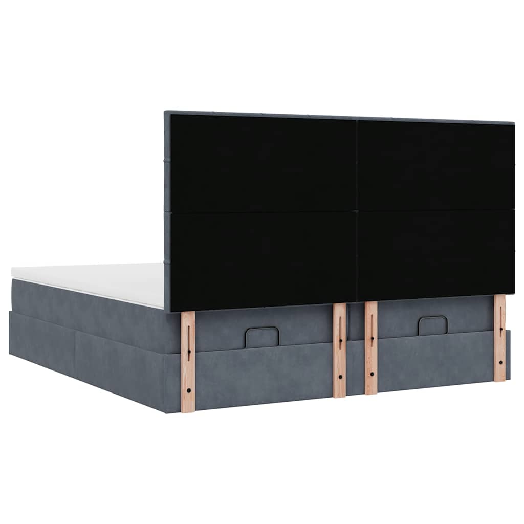 Ottoman bed met matrassen en LED's 160x200cm fluweel