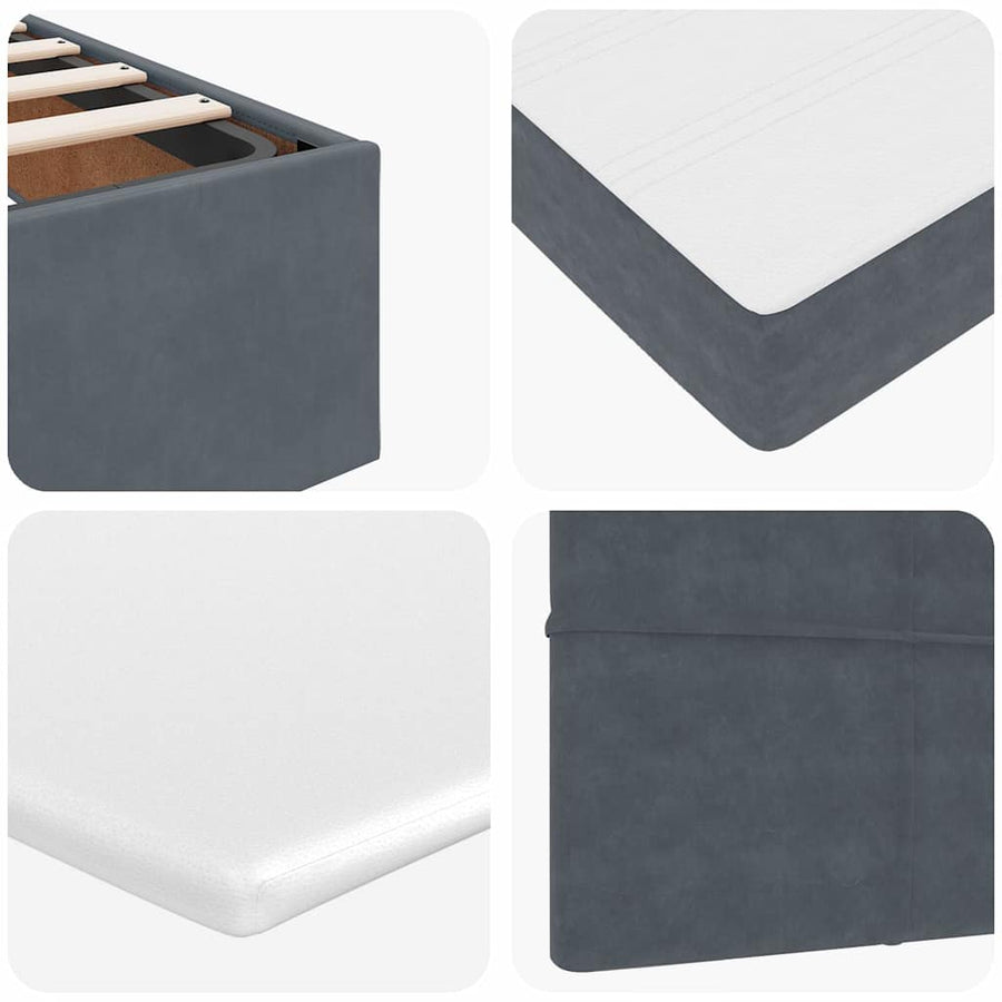 Ottoman bed met matrassen en LED's 180x200cm fluweel