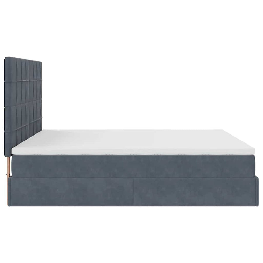 Ottoman bed met matrassen en LED's 180x200cm fluweel