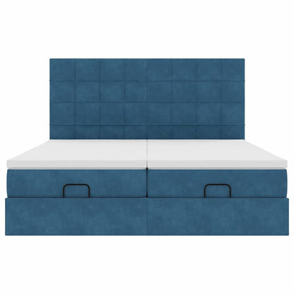 Ottoman bed met matrassen en LED's 180x200cm fluweel