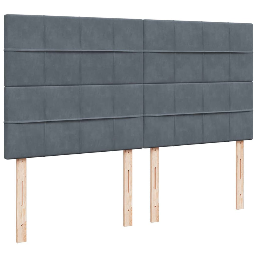 Ottoman bed met matrassen en LED's 200x200cm fluweel