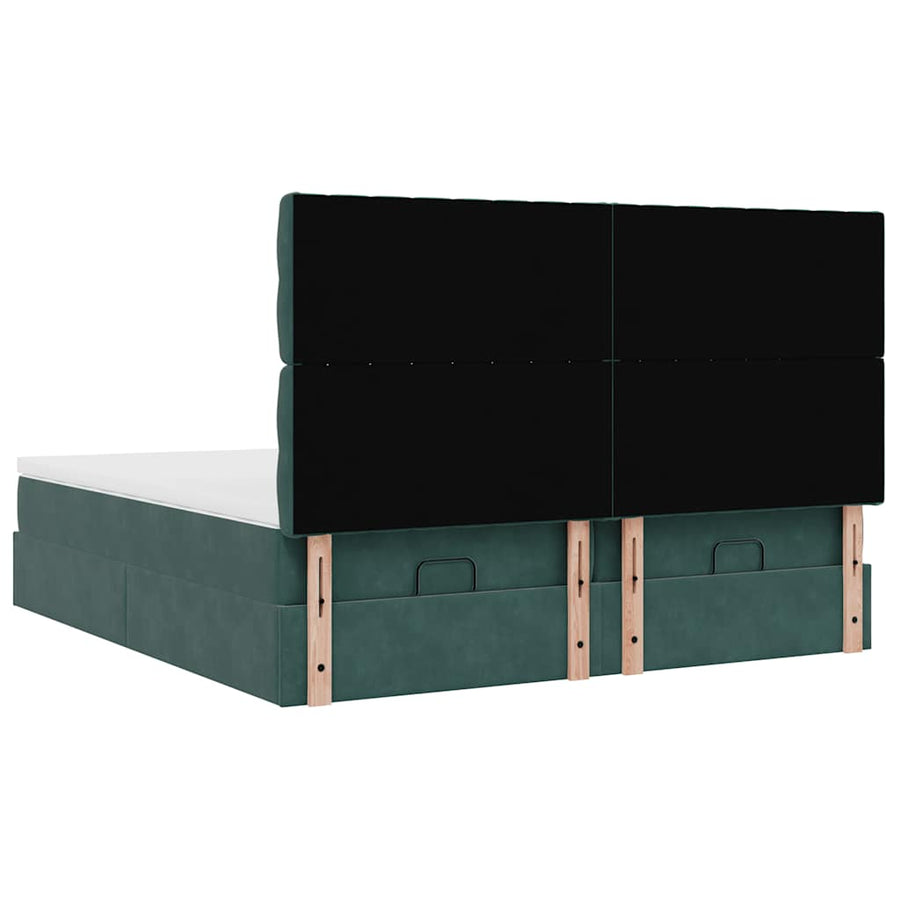 Ottoman bed met matrassen en LED's 160x200cm fluweel