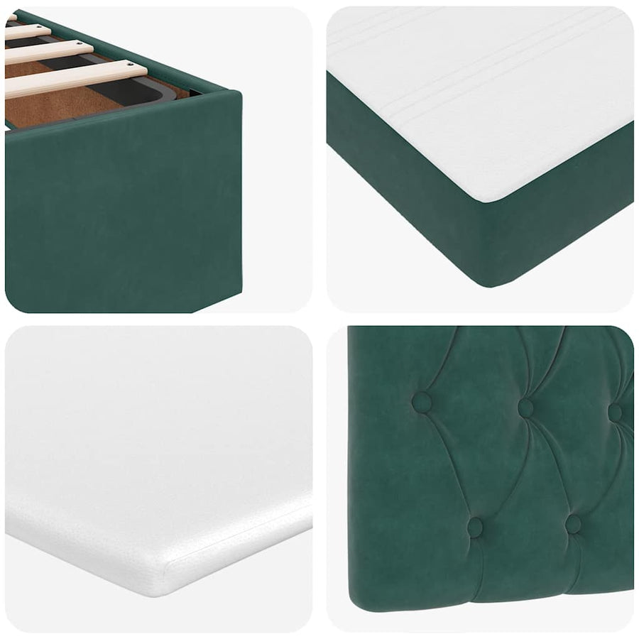 Ottoman bed met matrassen en LED's 180x200cm fluweel