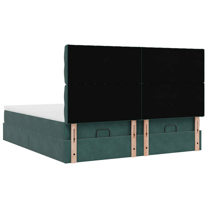 Ottoman bed met matrassen en LED's 180x200cm fluweel