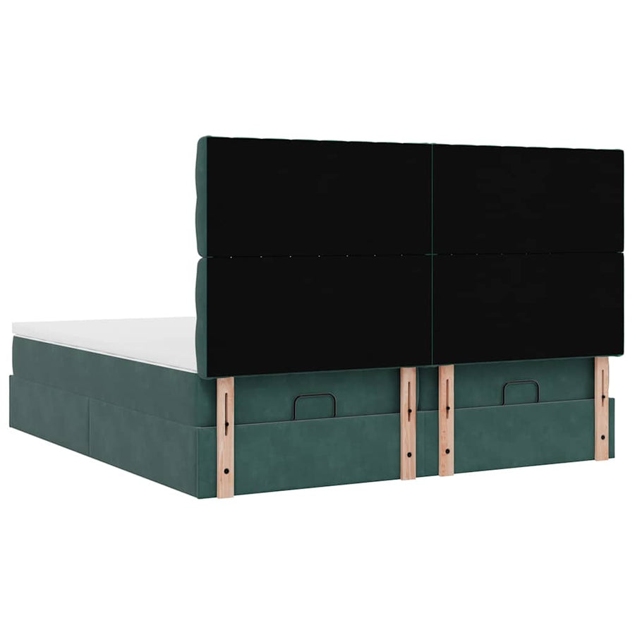 Ottoman bed met matrassen en LED's 180x200cm fluweel