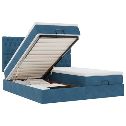 Ottoman bed met matrassen en LED's 180x200cm fluweel