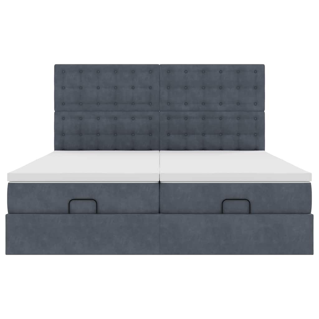 Ottoman bed met matrassen en LED's 160x200cm fluweel