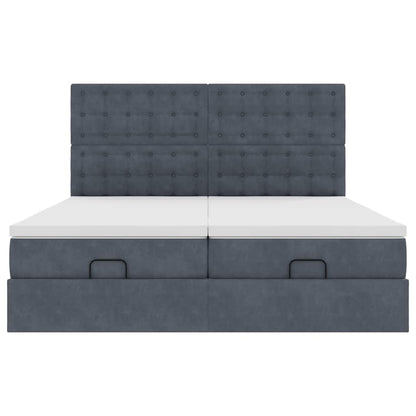 Ottoman bed met matrassen en LED's 160x200cm fluweel