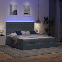 Ottoman bed met matrassen en LED's 180x200cm fluweel