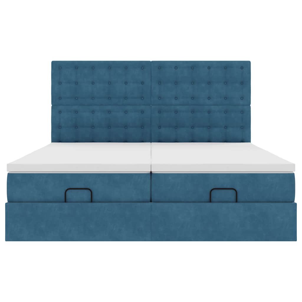 Ottoman bed met matrassen en LED's 180x200cm fluweel