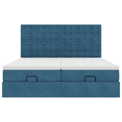 Ottoman bed met matrassen en LED's 180x200cm fluweel