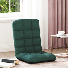 Opvouwbare vloerstoel donkergroen 71x51x62 cm stof