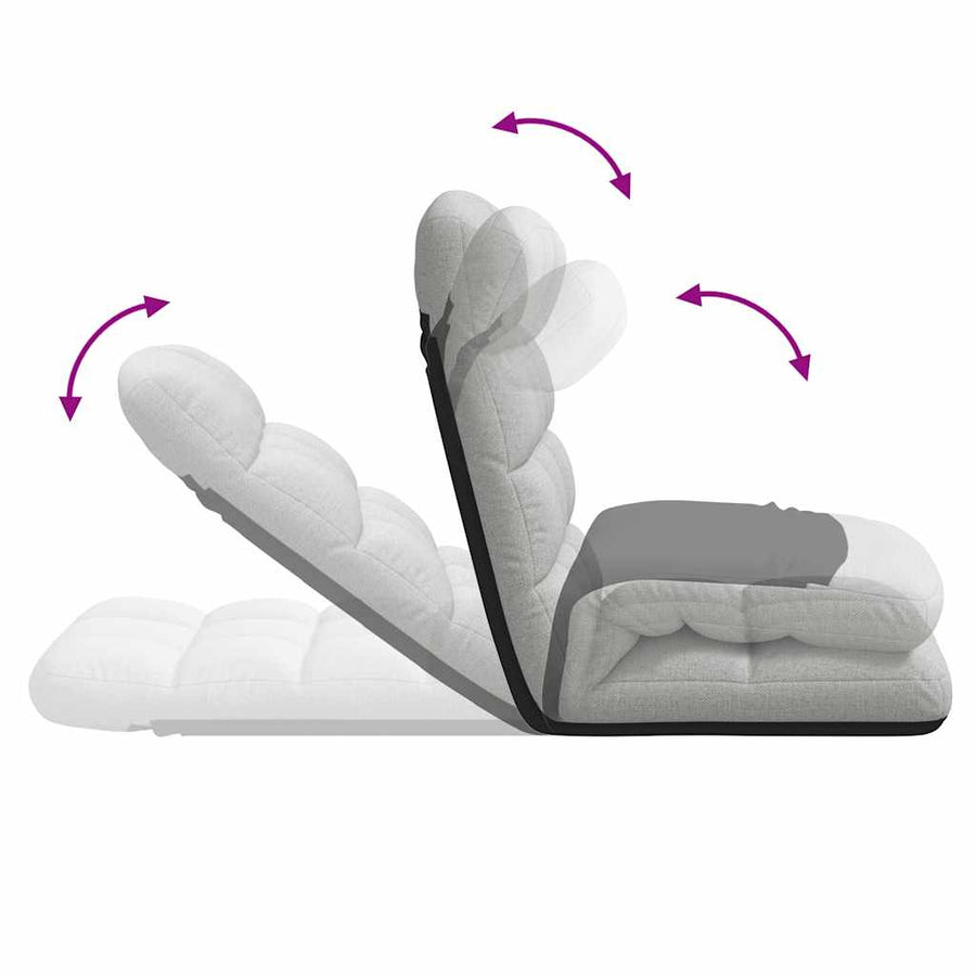 Opvouwbare vloerstoel Cloud Grey 71x51x62 cm Stof