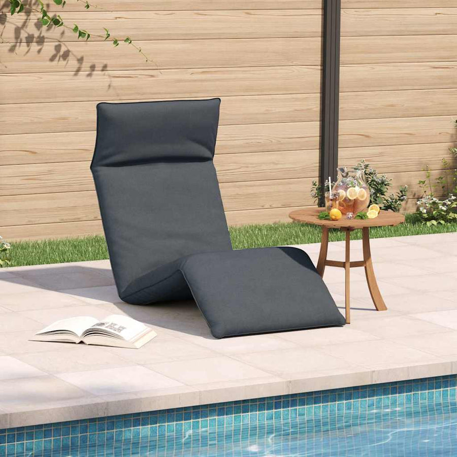 Ligstoel Inklapbaar 175X54X8,5 Cm Oxford Stof Kleurig Antraciet