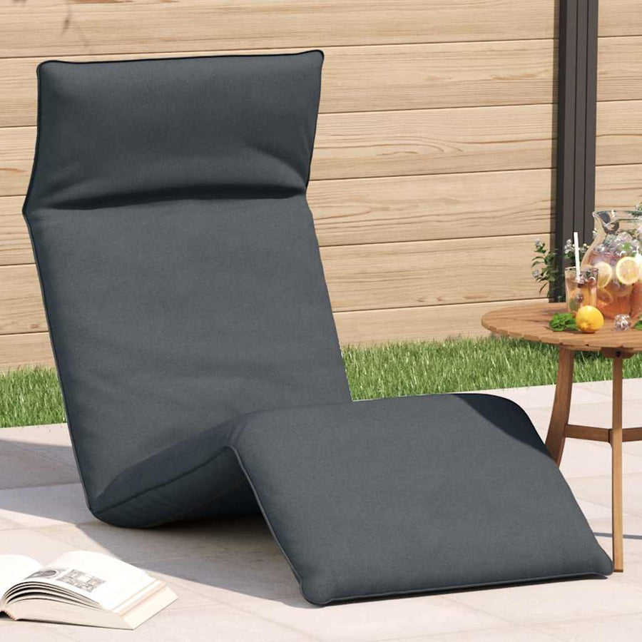 Ligstoel Inklapbaar 175X54X8,5 Cm Oxford Stof Kleurig Antraciet