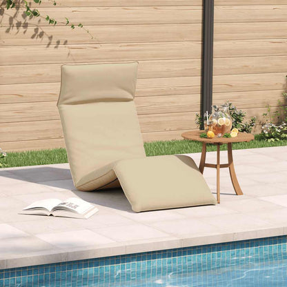 Ligstoel Inklapbaar 175X54X8,5 Cm Oxford Stof Beige