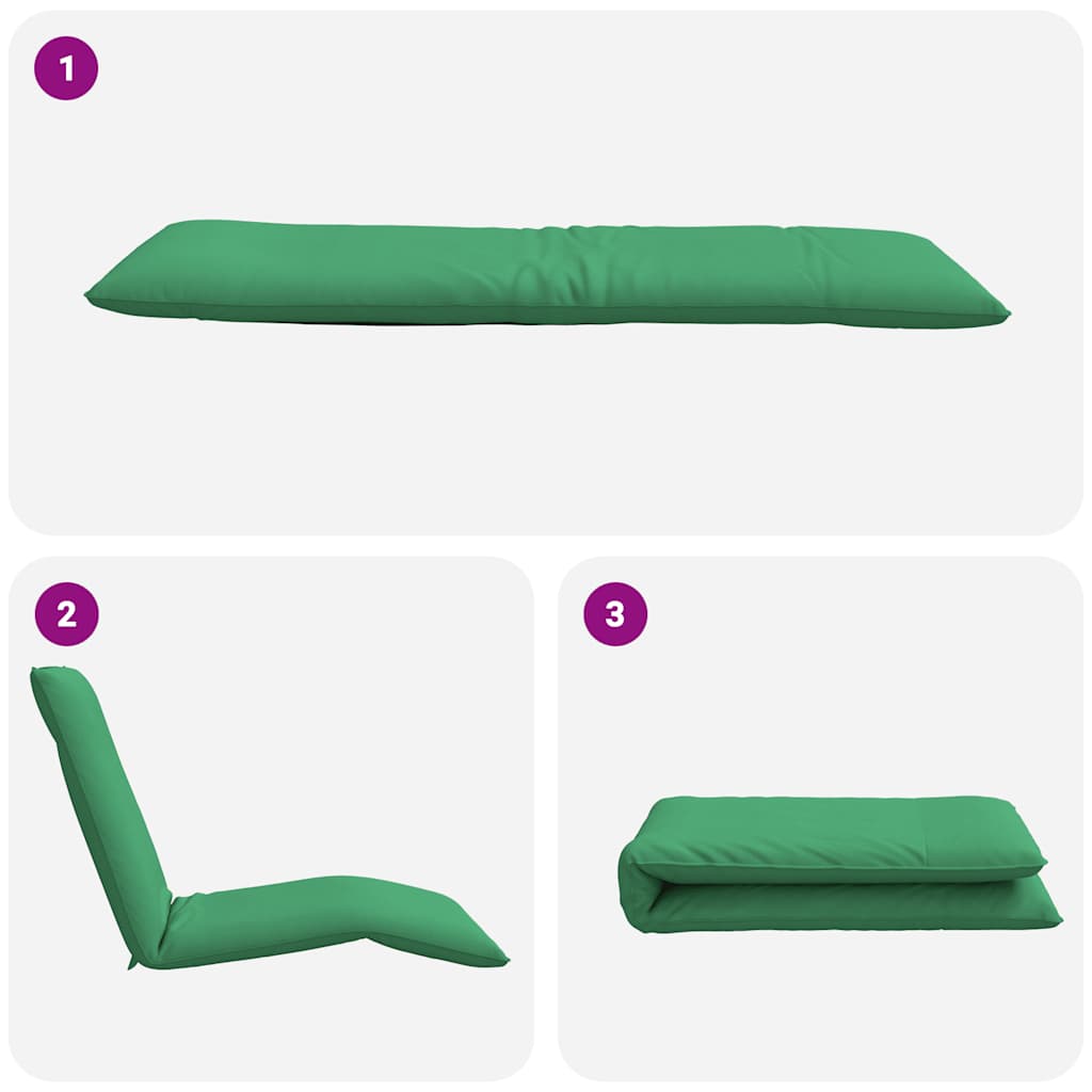Ligstoel Inklapbaar 175X54X8,5 Cm Oxford Stof Groen