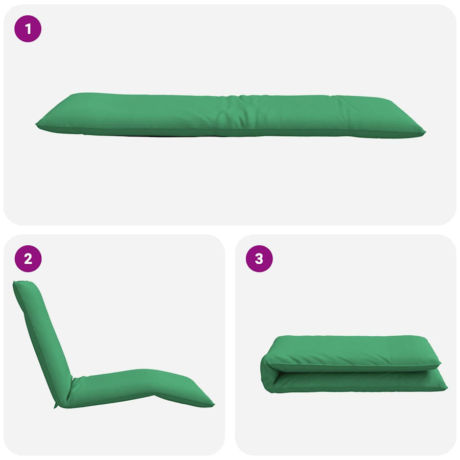Ligstoel Inklapbaar 175X54X8,5 Cm Oxford Stof Groen