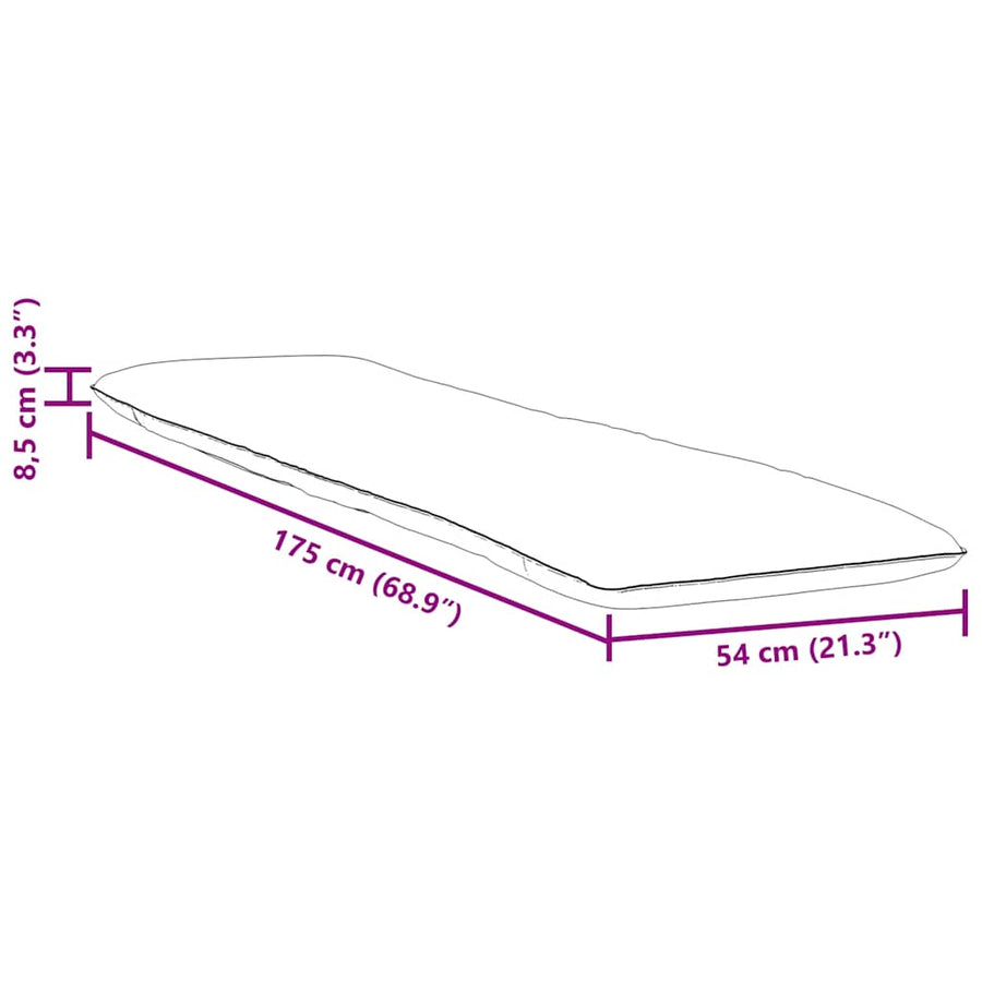 Ligstoel Inklapbaar 175X54X8,5 Cm Oxford Stof Groen