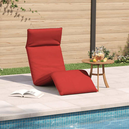 Ligstoel Inklapbaar 175X54X8,5 Cm Oxford Stof Rood